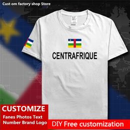 Central African Republic Centrafrique T shirt Custom Jersey Fans DIY Name Number Brand Fashion Hip Hop Loose Casual T shirt 220620