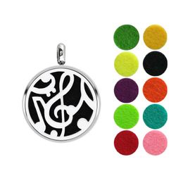 Pendant Necklaces Stainless Steel Diffuser Necklace Locket 12mm Essential Oil Aroma 10pads Fit Key Chain Pet Bracelet Gift For Women KidsPen