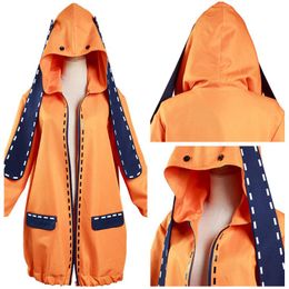 Men's Tracksuits Anime Kakegurui Yomoduki Runa Jacket Hoodie Coat Yumeko Jabami Cosplay Costume Orange School Girls UniformMen's