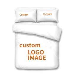 Customised Design Po Duvet Cover Set Boys Adults Kids Gift Custom DIY Bedding Set Queen King Size Personalised Bet Set 220616