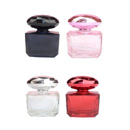 Packing Empty Glass Bottle Perfume Top Grade Silver Atomizer Press Pump Clear Red Black Pink Bottles Portable Refillable Cosmetic Packaging Container