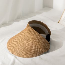 Unisex Summer Empty Top Hats Outdoor Travel Sun Protection Caps Korean Version Big Brim Hat