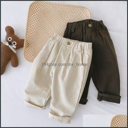 Trousers Baby Kids Clothing Baby Maternity Spring Autumn Children Boys Solid Colour Long Fashion Ko Dhbfo