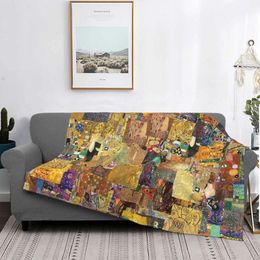 Blankets Gustav Klimt Throw Blanket Anime Bed Sheets Bedspread On The Warm Sofa