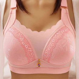 Women No Steel Ring Large Size Underwear Bras Female Thin Bras Comfortable Solid Colour Collecting Bra Fashion High Quality bra2021 L220726