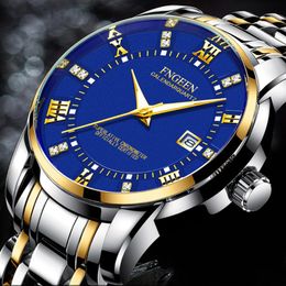 Wristwatches Quartz Wrist Watches For Men Model Business Casual Watch Luxury Diamond Bracelet Wristwatch Male Relogio Masculino