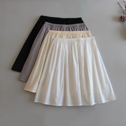 Women's Sleepwear 2022 Pure Cotton Half Length Petticoat Anti Light Penetration Safety Short Skirt Medium Lining Women Daily Underdress