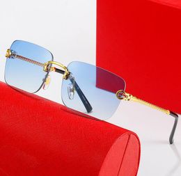 Fashion Men Latest Sunglasses Sunshade Leopard Head Composite Metal Optical Frame Classic Rectangle Square Luxury for women
