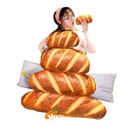 Long Butter Bread Meat Floss Sesame Pizza Steak Pillow Food Plush Simulated Snack Decoration Backrest J220704