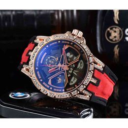 Roger Roge clean-factory Flywheel Spring Dupitt Owl Eye Hollow Out Mechanical Watch Hand High-end Fashion Large Plate