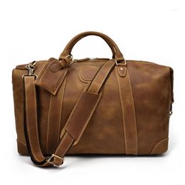 Europe Cow Leather Duffle Bag For Men Skin Hand Luggage Bags1