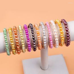 Charm Bracelets Real Natural Freshwater Pearl Bracelet Wrist Gold Wrap Women Jewellery For Girls Trendy ABG127Charm Inte22