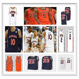 AU Tigers Basketball Jerseys College Jabari Smith K.D. Johnson Wendell Green Jr. Walker Kessler Allen Flanigan Jaylin Williams Devan