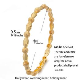 Bangle 4pcs lot 24K Gold Colour Fine Dubai Wedding Bangles Jewellery Ethiopian Bracelets For Women African Jewellery Party GiftsBangl247R