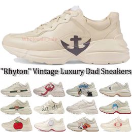 New Rhyton Dad Designer Sneaker Casual Shoes 620185 99WF0 4371 Vintage Couple Shoes 35-45