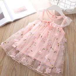 Girl's Dresses Toddler 1 Year Birthday Baptism Dress Fashion Clothes Born Christening First Ruffle Lace Flower Romper Baby Princess DressesG