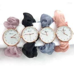 Wristwatches Ribbon Watch Elastic Retractable Wrist Strap Female Fairy Color Wristwatch Hect22