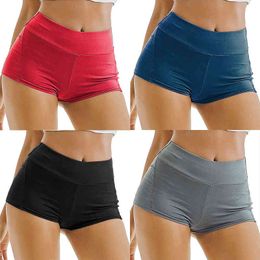 Sexy 2397#xw Women's Stretch Sports Yoga Shorts with Baggy Hips and Peach Running
