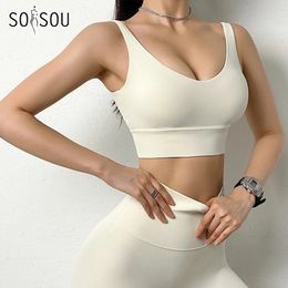 SOISOU 2 Piece/set Tracksuits Women's Yoga Set Sports Suit Lounge Wear Crop Tops Sexy Leggings 14 Colours W220418
