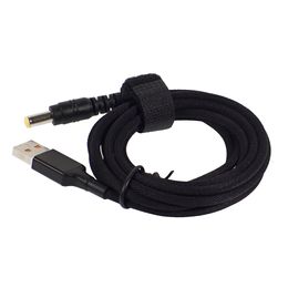 USB to DC 5.5x2.5mm for Laptop Charging Adapter Cable 65W Braided Converter Cord for PD Power Charger Battery Pack