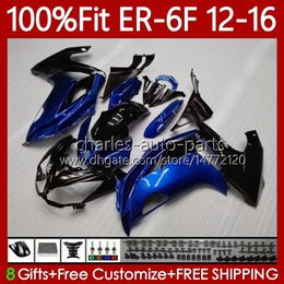 OEM Body For KAWASAKI NINJA 650R Glossy blue ER 6F ER-6F ER6 F 2012 2013 2014 2015 2016 Bodywork 136No.79 650-R 650 R 2012-2016 ER6F 12 13 14 15 16 Injection Mould Fairing