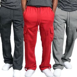 Men's Pants Male Casual Cargo Fashion Men's Jogger Heavy Weight Fleece Pocket Sweat Long TrousersMen's Naom22