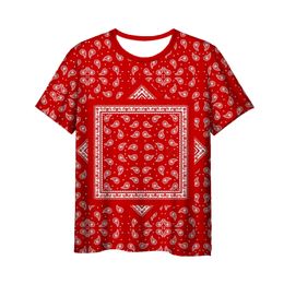 New 3D Print Causal Clothing Bandana Pattern Fashion Men Women T-shirt Plus Size Size S-7XL 010