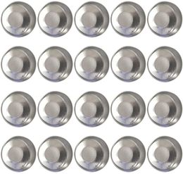 100 50pcs Round Aluminum Tin Tea Light Cups Empty Case Candle Wax Containers Mold DIY s Tealight Accessories 220721