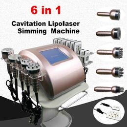 Fast Shipping 6 In 1 40K Ultrasonic Cavitation Vacuum Radio Frequency Laser Lipo Laser Slimming Machine for Home Use Body Shaper