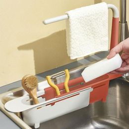 Hooks & Rails Sink Shelf Kitchen Sinks Organizer Soap Sponge Holder Drain Rack Storage Basket Gadgets Accessories ToolHooks HooksHooks