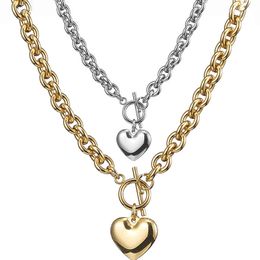 8mm Wholale Sier/Gold Stainls Steel Solid Heart DIY Jewelry Womens Girls Necklace Gift 7-36inch