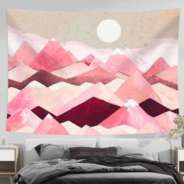 Abstract Landscape Sunset Wall Carpet Art Home Decor Room Aesthetic College Dorm J220804