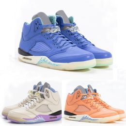 DJ Khaled x 5 We The Bests Men Outdoor Shoes 5s white Purple Orange Blue University Basketball Sports Sneakers With Box