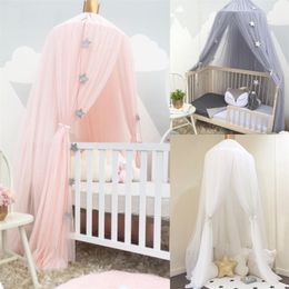 Mosquito Net with FREE Star Hanging Tent Baby Bed Crib Canopy Tulle Curtain for Bedroom Play House Tent Children Kids Room Decor 220531