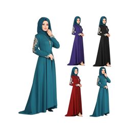 S-5XL Saudi Arabia Dubai Elegant Large Size Womens Dress For Without Scarf Muslim Embroidery Irregular Classic Maxi Skirts 1983156