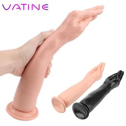 sexy Toys For Women Men Gay Super Big Silicone Butt Stuffed With Suction Cup Dildos Anal Plug Artificial Hand Shape