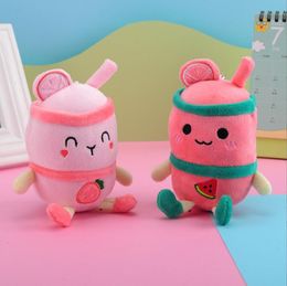 4 Colours Soft Big Eye Bubble Tea Stuffed Plush Animals Four Colours Cute Decoration Doll Fruit Pillow Wholesale In Stock