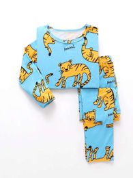 Toddler Boys Letter & Cartoon Graphic PJ Set SHE