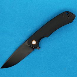 Promotion Allvin R5604 Flipper Folding Knife D2 Black Titanium Coating Drop Point Blade Stainless Steel Sheet G10 Handle Ball Bearing EDC Knives With Nylon Bag