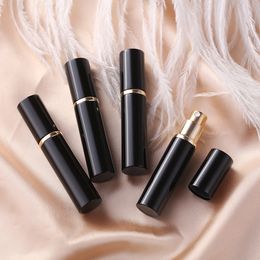 100pcs/lot 3ml 5ml 10ml Refillable Portable Mini black Perfume Bottle Atomizer Spray Traveller Aluminium Empty Parfum Bottle