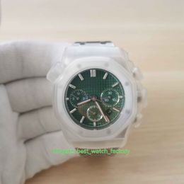 Super Quality Mens Watch 41mm 26240 26240ST Green Dial Watches 50th Anniversary Chronograph Workin CAL.2385 Movement Mechanical Automatic Men's Wristwatches