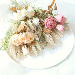 Decorative Flowers & Wreaths INS dried rose flower bouquet for home decoration
