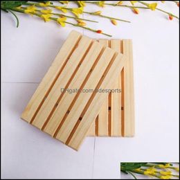 Soap Dishes Bathroom Accessories Bath Home Garden Handmade Wood Holder Pine Tray Zza3333 Drop Delivery 2021 Iomcp