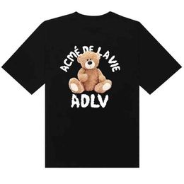 Adlv Fashion Brand Adlv New Teddy Bear T-shirt for Lovers Loose Short Sleeve Unisex 5 tshirts brands t shirts for men t-shirt fashion B3