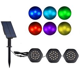 2PCS led grow light 1/2/3/5 RGB Solar Card Motion Detection Landscape with Waterproof IP65 Lights Outdoor Spotlight Auto On/Off