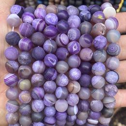 Other Natural Druzy Agate Beads 6-12mm Pick Size 15'' Strand Round Loose Gemstone Purple For Jewellery Making Rita22