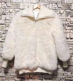 Women's Vests White Lamb Fur Coats Women Winter Faux Outwear Jackets 2022 Furry For Warm Coat Turn Down Collar Stra22