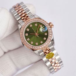 Diamond Watch Womens Mechanical Watches 31mm 36mm Green Surface Precision Steel Band Original Watchs Buckle Fashion Business Waterproof
