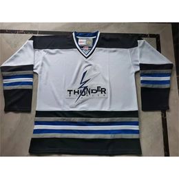C2604 Uf Custom Hockey Jersey Men Youth Women Vintage Echl Wichita Thunder Rare High School Size S-6XL or any name and number jersey