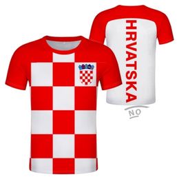 CROATIA T Shirt Diy Free Custom Name Number Hrv t shirt Nation Flag Croatian Country Hrvatska Republic Print P o Clothing 220615gx